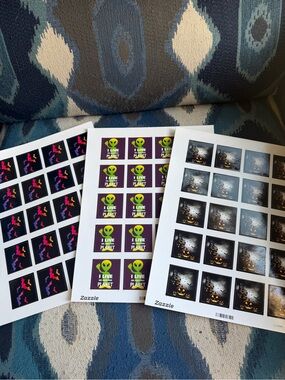 Halloween and Alien Sticker Sheets - Multi-Color